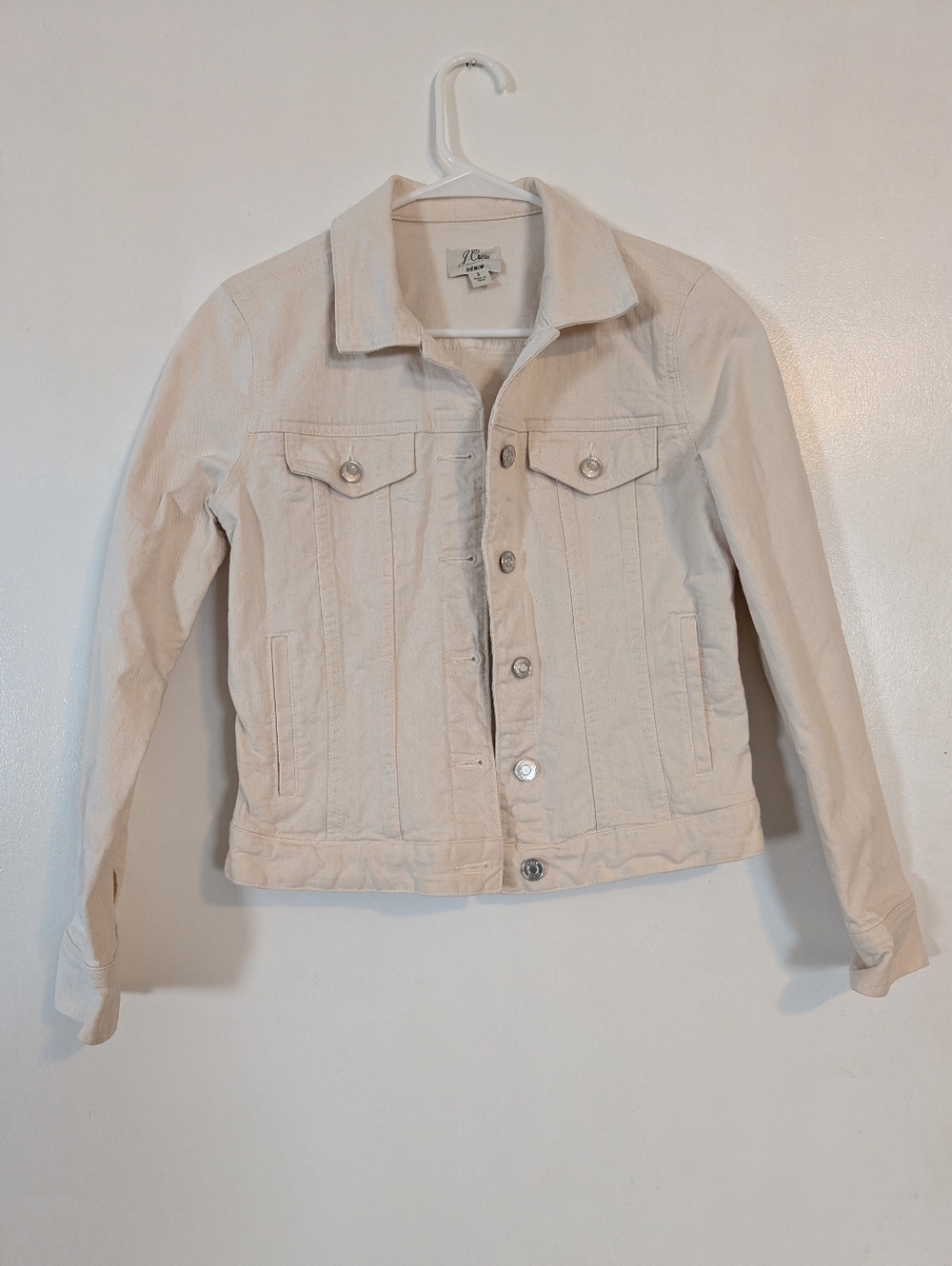 J. Crew Light Cream Denim Jacket